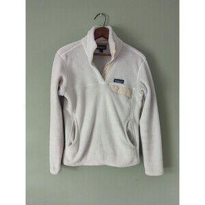 Women's Patagonia Re Tool Snap Fleece Size Small Cream Outdoor Camp Hike REI